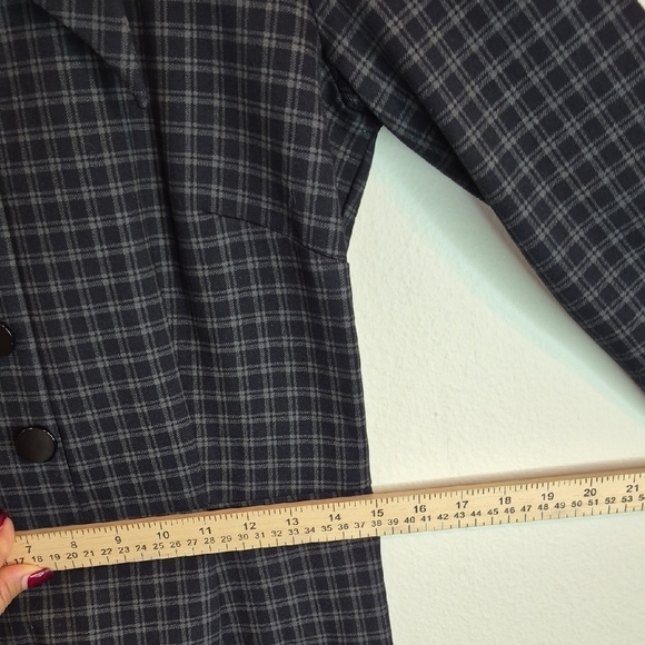 Tatyana Black Checkered Dress - Picture 7 of 15